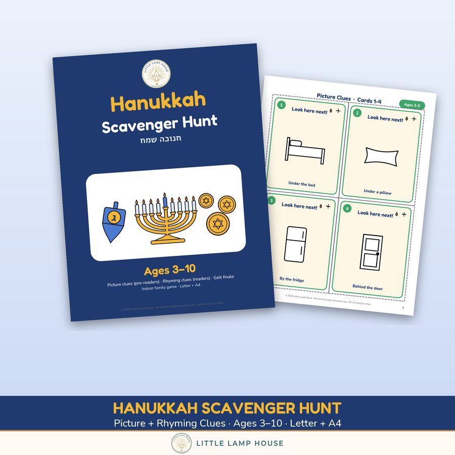 Hanukkah Scavenger Hunt printable preview