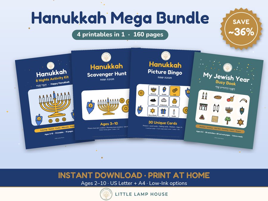 Hanukkah Mega Bundle printable preview